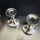 Pair Prelude International Antique Sterling Silver Candle Holders And 680 Grams