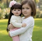 Realistic Reborn Doll Girl  22 Inch Cute Lifelike Newborn Baby Doll Silicone    