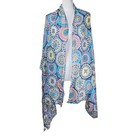 Vera Bradley Soft Fringe Scarf Sunny Medallion Lightweight Wrap Kaleidoscope Os