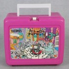 Pee Wees Playhouse Lunchbox And Thermos Vtg 1987 Hot Pink Plastic Herman Toys