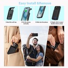 13800mah For Iphone 15 Plus Battery Case Power Bank Charging Charger Cover Black