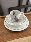 Wedgwood Peter Rabbit Beatrix Potter Plate  Cup  Bowl Dish Set- Read Description