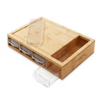 Open Box - Bamboo Cutting Board With Juice Groove   Food Storage Container Trays