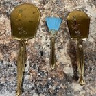     vintage Vanity Mirror  Brush And Shoulder Duster Set