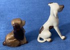 2 Hagen Renaker Miniature Dogs- Mama Cocker Spaniel   Brown tan Dalmatian Hound