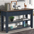 48   Console Table Sofa Side Table With 3 Storage Drawers And 2 Shelves Entryway