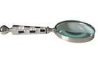 Vintage Brass Magnifying Glass With Mother Of Pearl Handle 9 75   Long