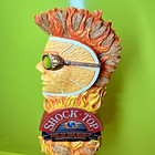 Shock Top End Of World New Beer Tap Handle 12  Fire Flames Midnight Nos Nib