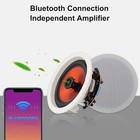 Herdio 6 5  Indoor Bluetooth Ceiling Speakers 300w Flush Mount Stereo System