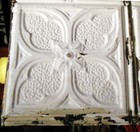 Sale Antique Victorian Ceiling Tin Tile Gothic Quatrefoil Flower Cottage Chic
