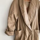 Vintage Tan Leather Trench Coat Long Midi Length 80   s Preston   York Fits To 44 