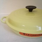 Le Creuset Shallow Casserole Braiser 26cm 2l 2 5 Qt  Yellow Cast Iron