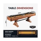 9 Foot Shuffleboard Table For Game Rooms With Padded Sidewalls White Oak Finish