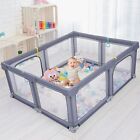 Foldable Baby Playpen Baby Playard Toddlers With Anti-slip Base Breathable Mesh