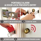Goldy Lock Portable Alarm And Hotel Door For Home   Travel 1-pack  Red