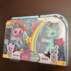 2 Fingerlings Bubbles Becca Baby Dragon Unicorn Interactive Finger Toy Pet Wowwe