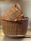 Nantucket Lightship Basket  Showcasing The Traditional  penny Bottom set Of 2 
