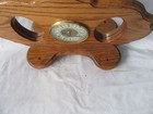 Vintage 18   X 10   Wooden Design Wall Shelf With Clock And Mirrors   Z8