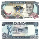 Zambia 10 Kwacha 1989 - 1991  Unc  5 Pcs Lot  Consecutive  P-31