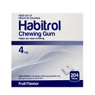 Habitrol Nicotine Gum 4mg Fruit Flavor  204 Pieces  1 Box  New 01 2025