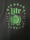 Lite A Fine Pilsener Beer Men s T-shirt Size L Black St Patrick s Day