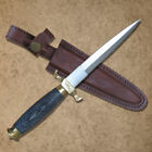 Black Wood Handle Renaissance Athame 10  New Double-edged Steel Dagger Knife 