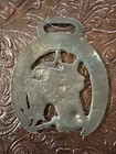 Vintage English Horse Brass Medallion Horse  Horseshoe Harness Decoration