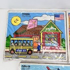 Vintage 1980s   90s Sesame Street Mixed Playskool Puzzles Lot Of 6 Wooden Boards