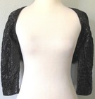  4  J  Mendel Bolero Shrug Wrap Fur Silk Blouse Dress Jacket Tunic Top Made Usa
