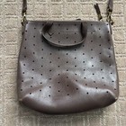 Madewell The Zip Top Transport Tote Crossbody Brown Leather Bag Purse Perforated