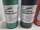 Imperial Color-brite Tempera Paint Lot Of 5  Black  White  Blue  Orange  Green