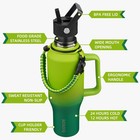Bjpkpk 40oz Insulated Water Bottle With Handle   40 Ounces  Bamboo Grove