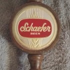 Schaefer Beer Wooden Tap Handle Knob - Breweriana Bar Tap Handle   Knob