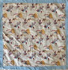 34    X 34    Handmade Baby Nursery Rhyme Quilt Coverlet Retro 1940s Illustrations