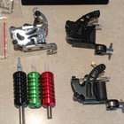 Tattoo Kit W  Coil Machines Liner Shader  Grips Needles  Grommets O-rings