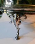 Antique Victorian Silverplate Dome Roll Top Entr  e Server Fern Engraved 4 Legs