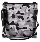 Haute Shore Crossbody Purse Peyton Snap Neoprene Camo Stars Print Strap New Tags