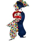 Vintage Clown W umbrella Cloth Wall Hanging Decor Nursery Made In Usa 40   