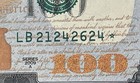 2009a One Hundred Dollar Star Notes  fancy Serial   Lb21242624 