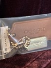 Coach Mini Brown   Metal Silver Hang Tag Purse Charm - Key Chain - Key  New