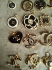 Lot Of 25 22mm25mm 30mm  Stamped  Zipper Designer  Chanel Charm 