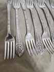 8 Pc  Lot Of 1847 Rogers Bros Is Marquise Pattern 7 3 4  Long Grille Chop Forks