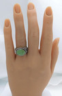 Carolyn Pollack Q t  Sterling Silver Green Turquoise Ring Sz 8