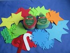 Lot-112 Holiday Foam Shapes Christmas Tree Star Cane Snowflake Plain glitter