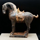 China Tang Dynasty Sancai Pottery War-horse Zodiac Wealth 8 1  Statue Figure