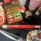 Coke A Cola Collection  Playing Cards  Giant Pencil  Cups Ect