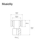 Musiclily Basic Vintage Roller String Trees Guides Retainers Chrome