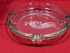Norwegian Cruse Line Vintage Glass  Ash Tray Smoke Cigar Cigarette