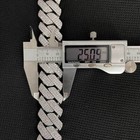 25mm Hip Hop 5a Zircon Miami Cuban Link Chain Mens Necklace 18k Real Gold Plated