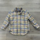 Ralph Lauren Toddler 2 2t Yellow Plaid Button Down Flesh Pony Easter Spring